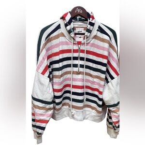 Aerie Striped Hooded Sweatshirt XXL
